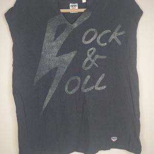 Junk food band tee rock and roll tank grey XL